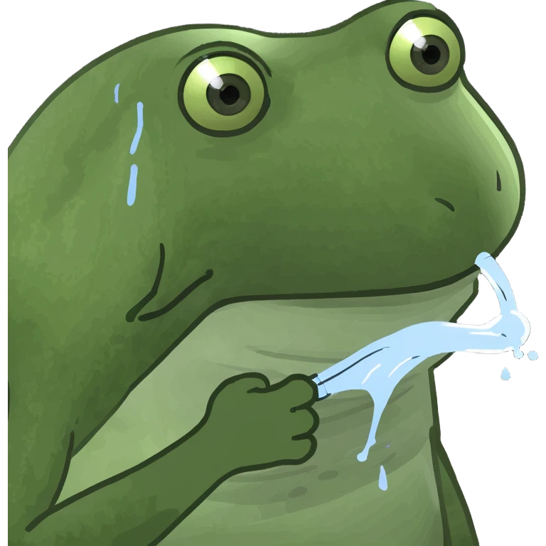 Eggplant with veins and water emoji
