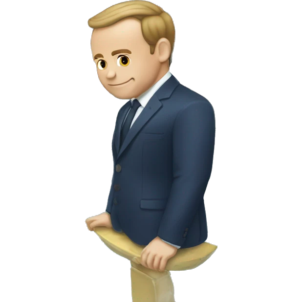 Macron qui est a la piscine  emoji