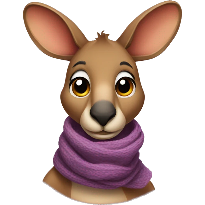 Kangaroo with scarf emoji