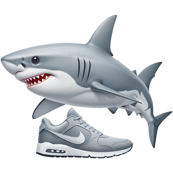 Tiburon con zapatillas nike  emoji
