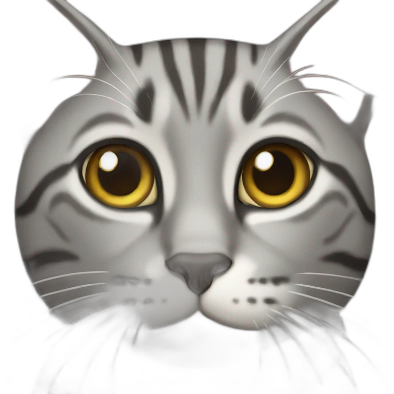 Grey tabby cat emoji