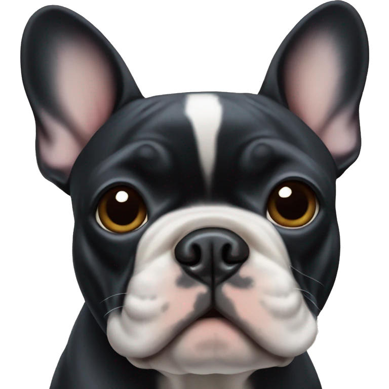 Black French bulldog emoji