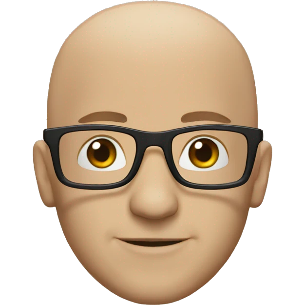 Bald man with glasses bald man with glasses emoji
