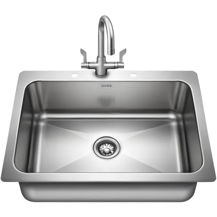 kitchen sink with a single wide white bowl inside emoji