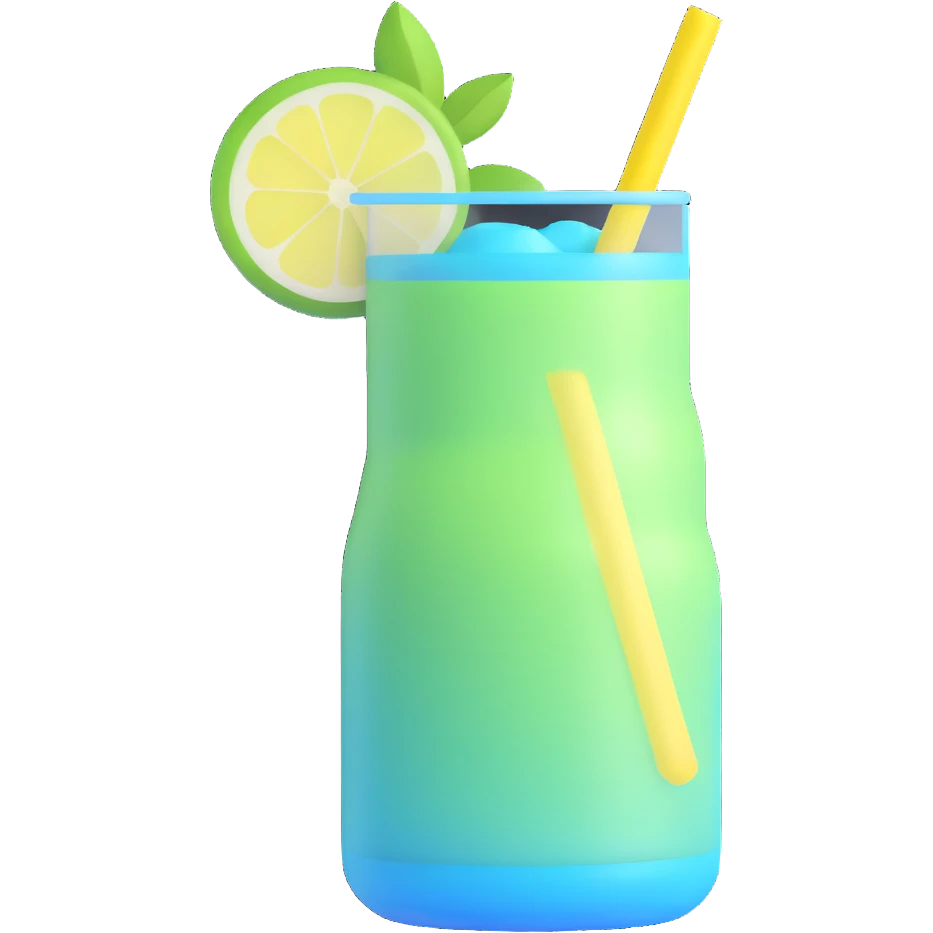 green-blue lemonade emoji