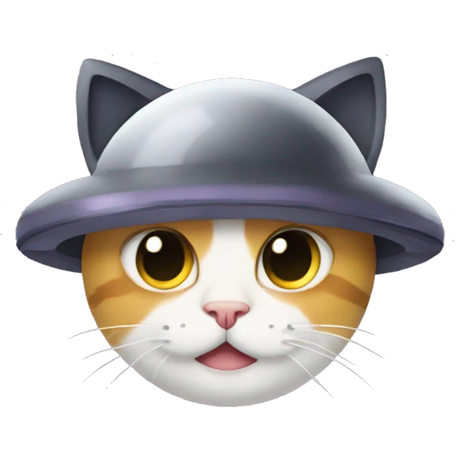 Saturn with a cat ears emoji