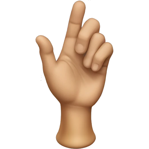 hand in the form of a bell emoji