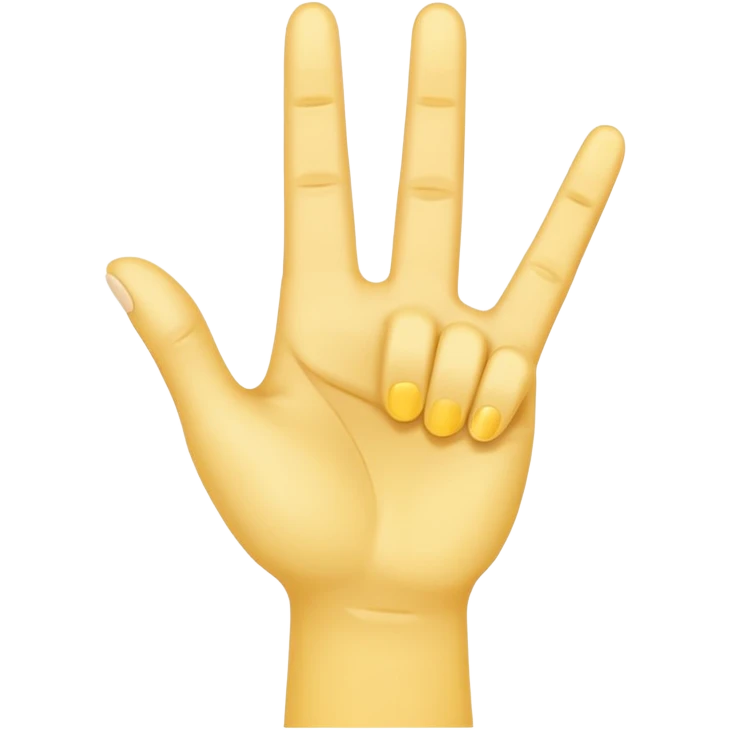 Yellow Hand With Index And Middle Finger Raised In A V Shape emoji