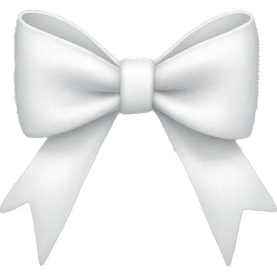 A white bow emoji