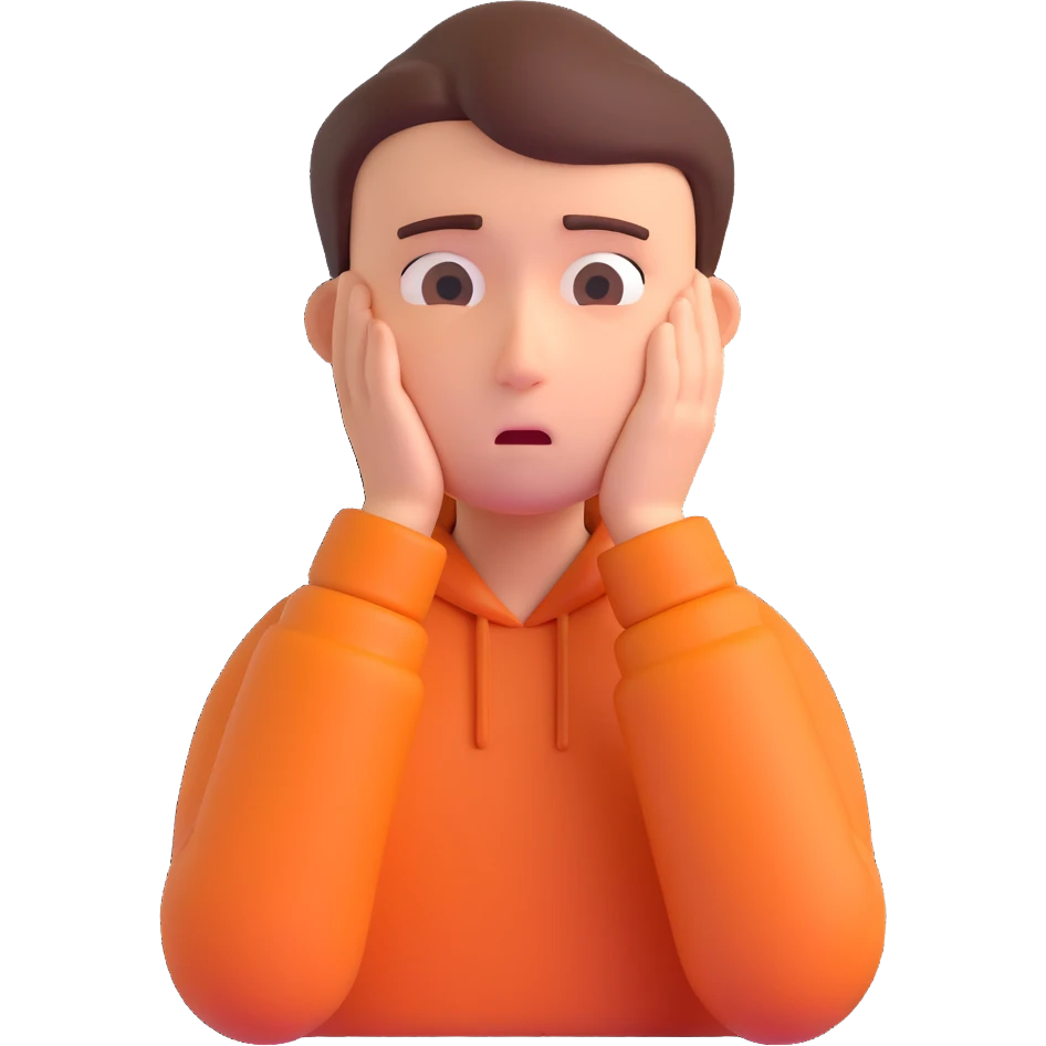 a sad student emoji
