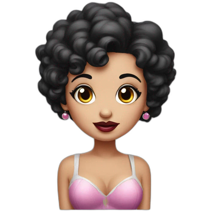 Betty boop character big head emoji