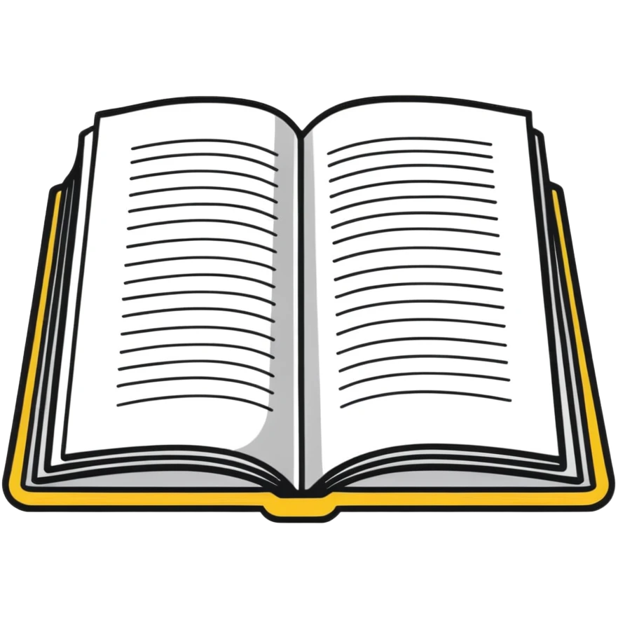 colorful open book with readable text emoji