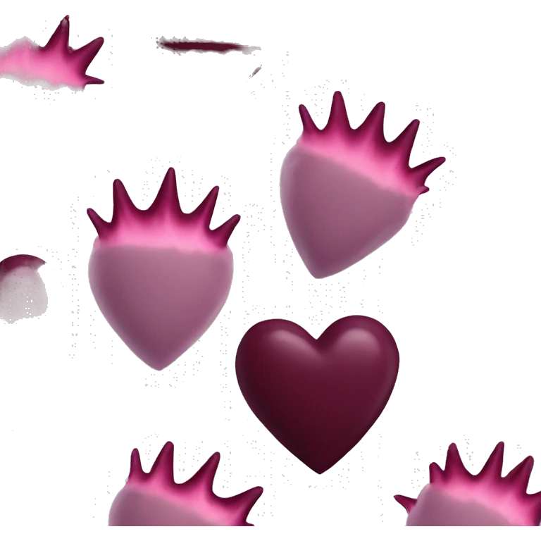burgandy spiked heart emoji