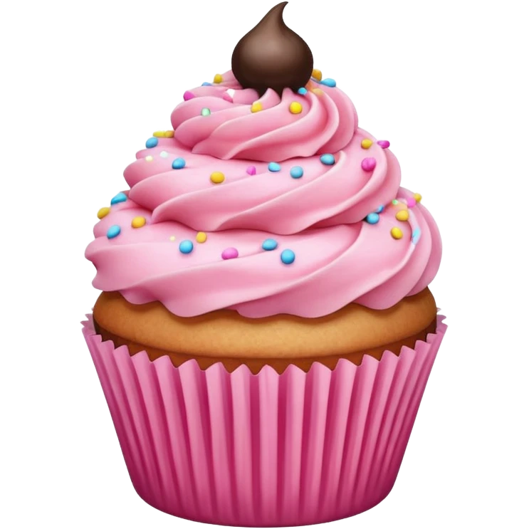 Cupcake with pink icing emoji