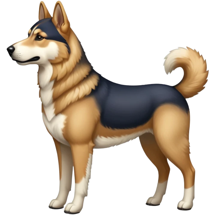 A German shepherd/husky mix if it was a horse emoji