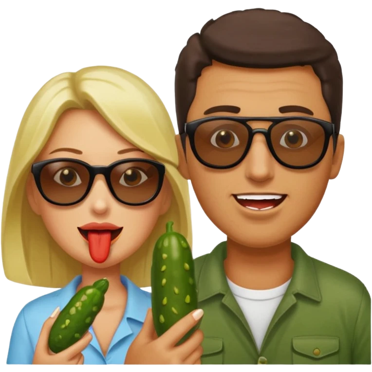 Férfi uborkáza a nőt  emoji