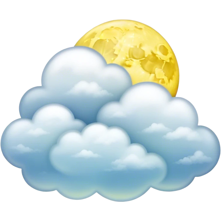 Yellow Moonlight and clouds with beautiful finish  emoji