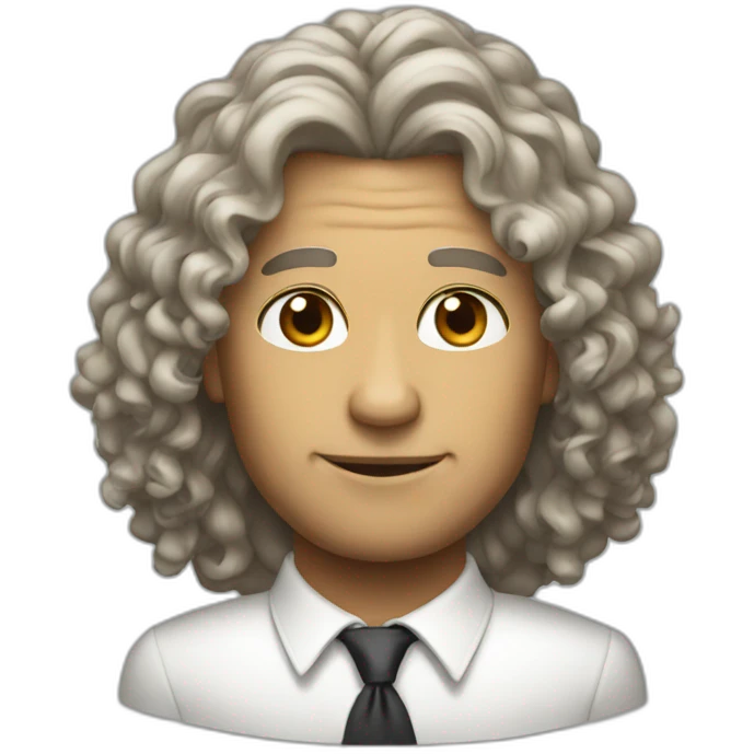 Curly light long hair president emoji