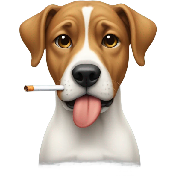 Dog with Zigarette emoji