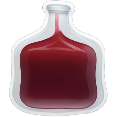 infusion bag with dark red liquid  emoji