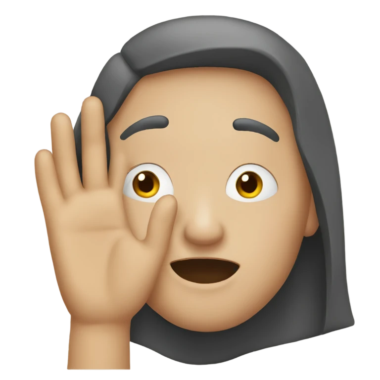 Head in hand  emoji
