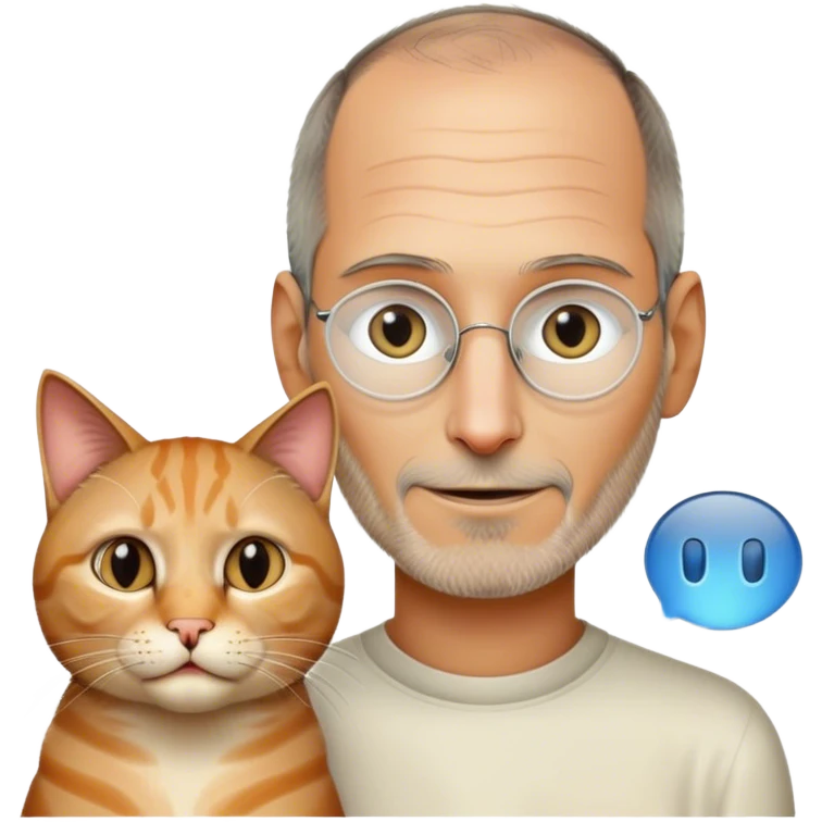 Cat talking to Steve Jobs  emoji
