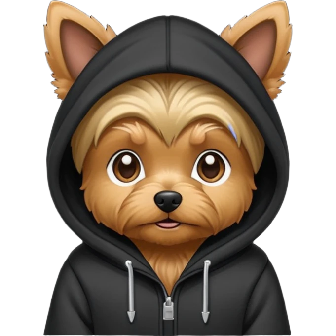 Yorkie wearing a hoodie  emoji