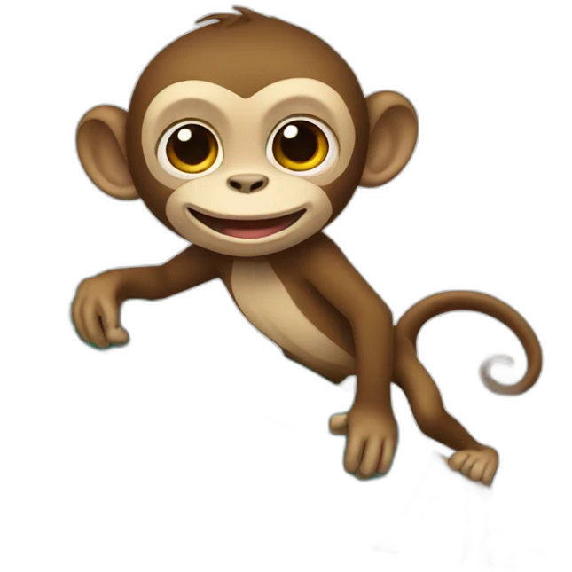Monkey surfer emoji