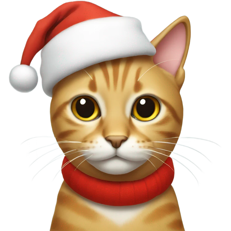 Cat with a Santa hat emoji