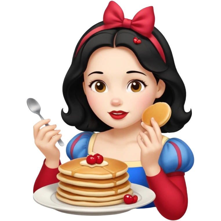 SnowWhite seal eating pancakes emoji