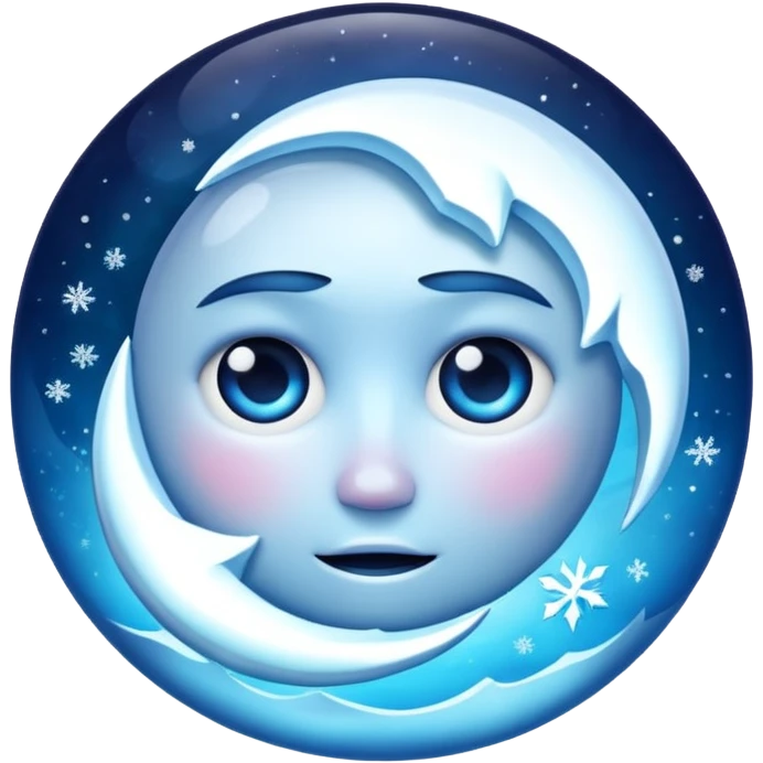 Frozen eclipse emoji