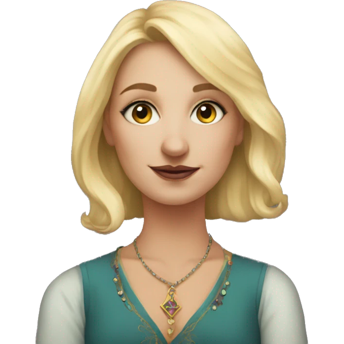 blonde tarot reader portrait emoji