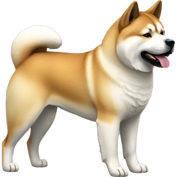 Akita Dog Breed Full Body emoji