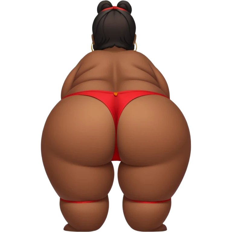 Cartoon chubby black ass bent over emoji