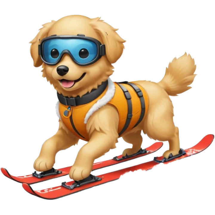 dog skiing  emoji