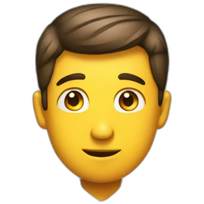 business man looking out of box emoji