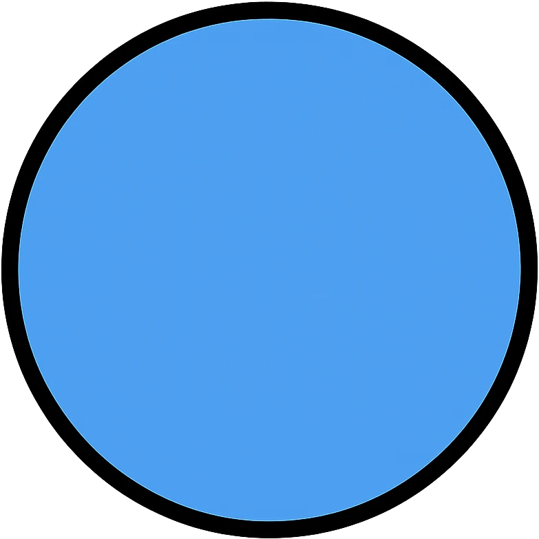 flat blue circle icon emoji