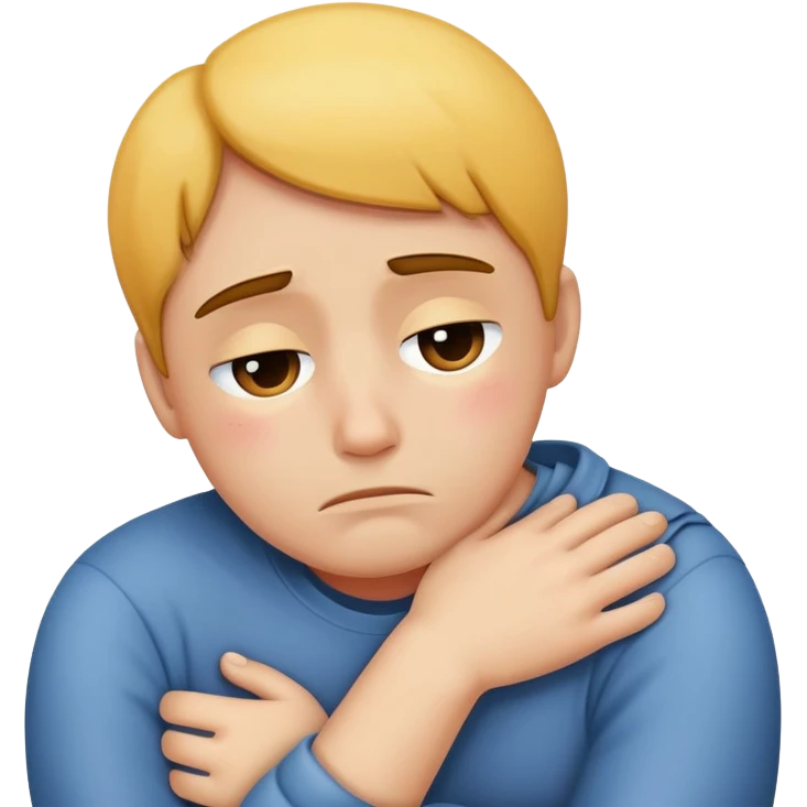 sad face hugging emoji