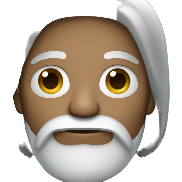 dark person with white little beard emoji