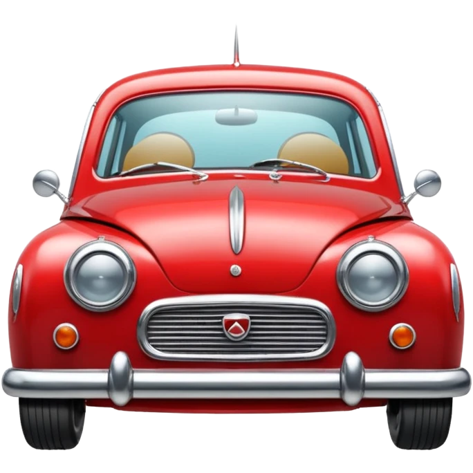red small retro car front emoji