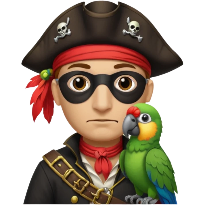 pirate and parrot emoji