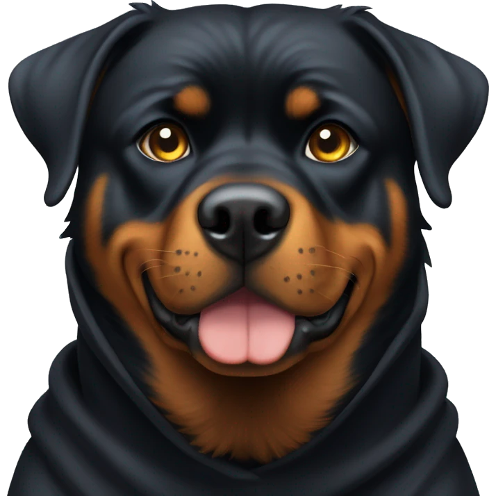 Rottweiler with hodie emoji