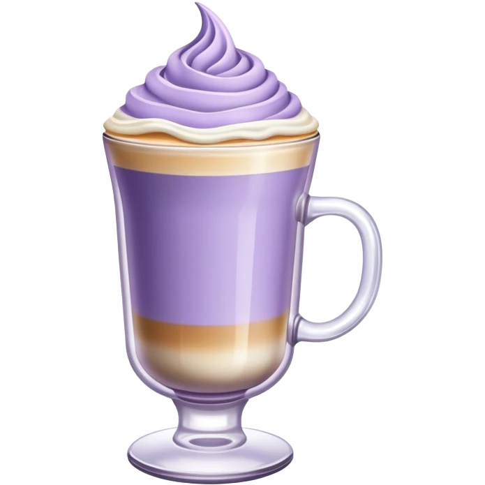 super realistic lavender latte emoji