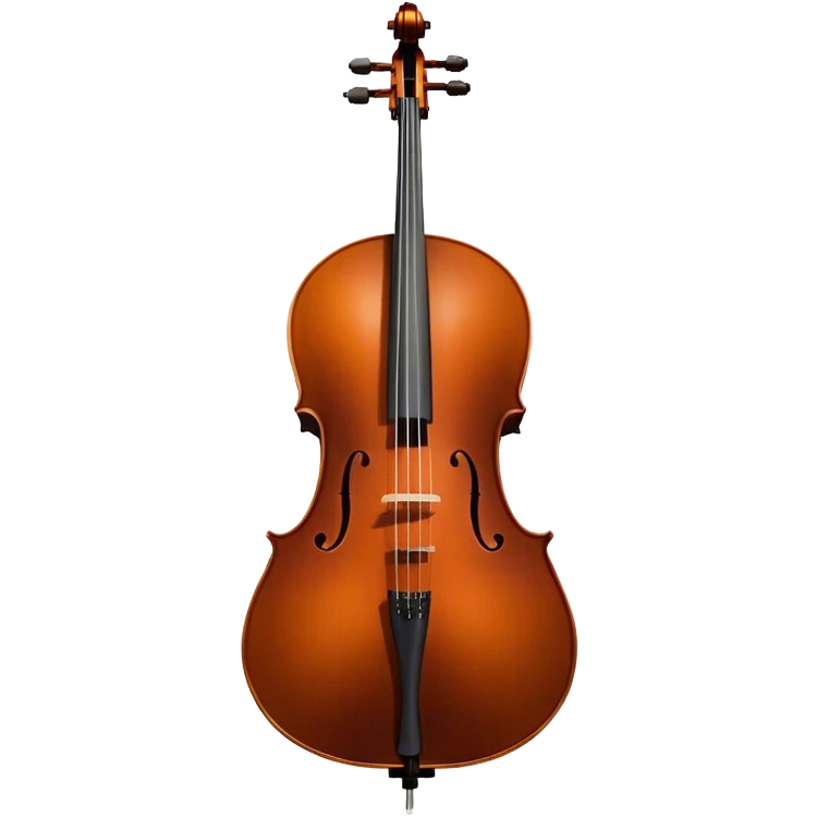 Cinematic Realistic Cello, deep brown polished wood, elegant f-holes creating contrast, warm golden light reflecting off its curves, glowing with depth and a rich musical resonance. emoji
