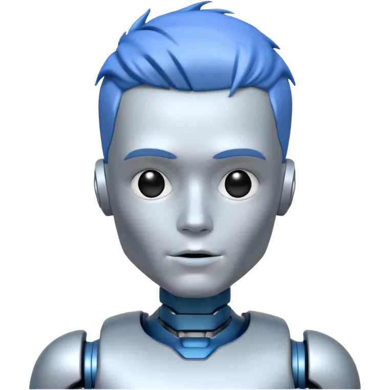 male robot with color hair like 3rd picture emoji