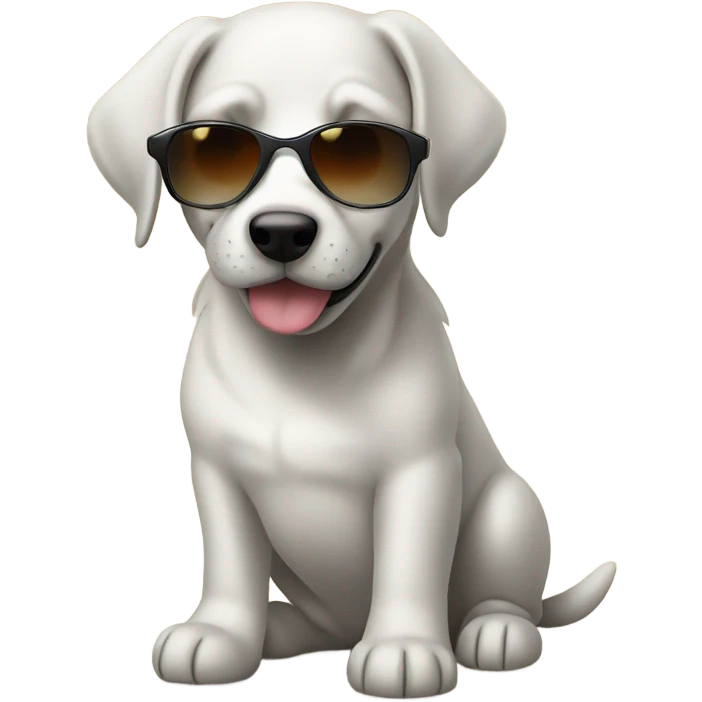 Dog wearing sunglasses ￼ emoji