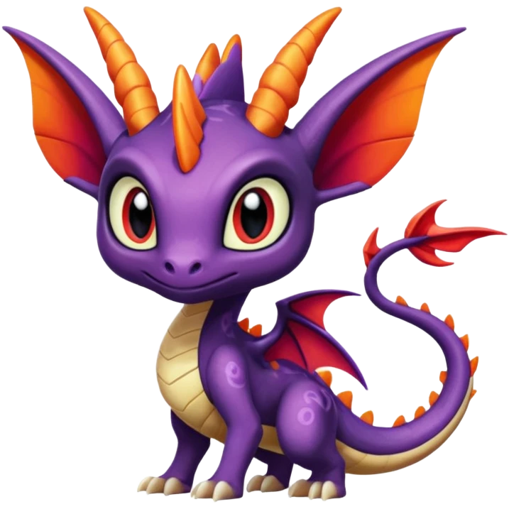 Colorful Realistic Exotic Meloetta-Cynder-Spyro-Toothless-Fakémon-creature-hybrid emoji