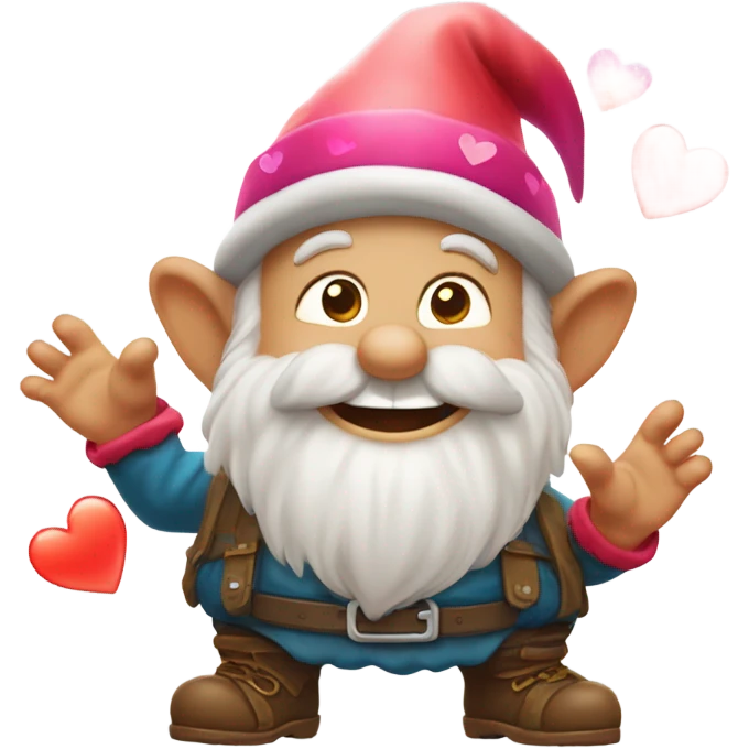 Gnome sending la ve emoji