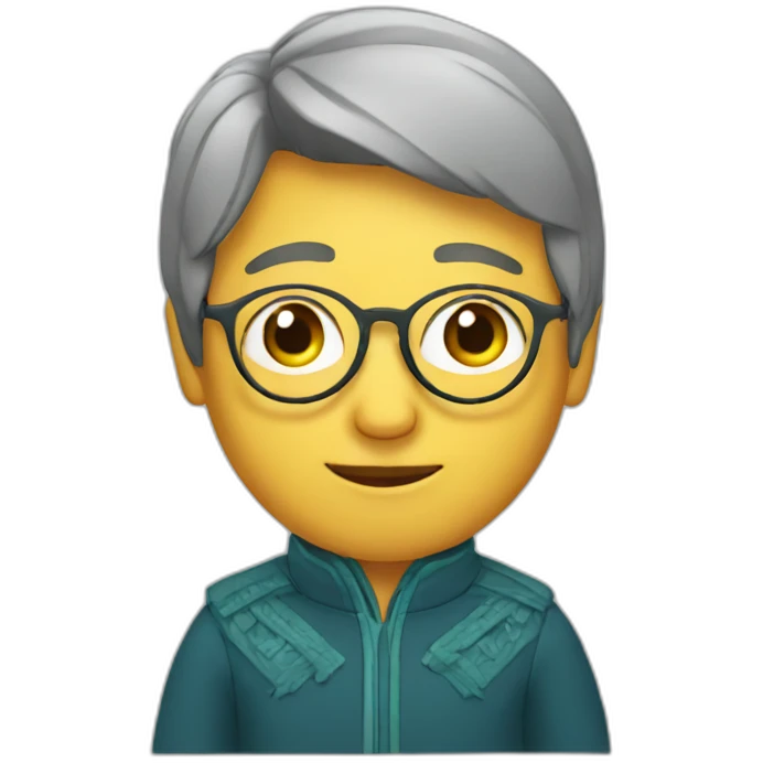 kazakh in round glasses emoji