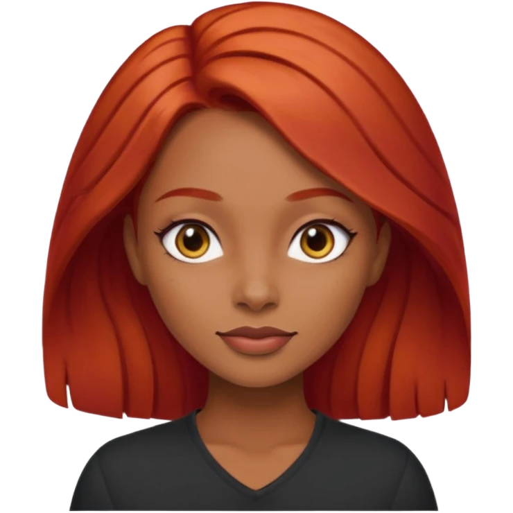 Brown Lady with red hair emoji